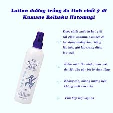 Nước hoa hồng Kumano Reihaku Hatomugi dưỡng ẩm dạng xịt 250ml