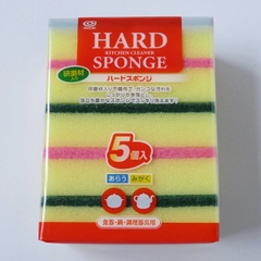 Set 5 miếng xốp rửa bát 1 mặt ráp Okazaki (mẫu mới)