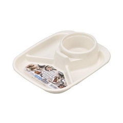 Khay ăn BBQ Inomata 4 ngăn - trắng