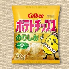 Snack Calbee khoai tây chiên vị muối rong biển 60g