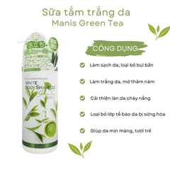 Sữa tắm Manis White Body Shampoo trắng da (Mùi hương trà xanh)