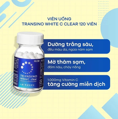 Viên uống trị nám Transino White C Clear trắng da 120 viên