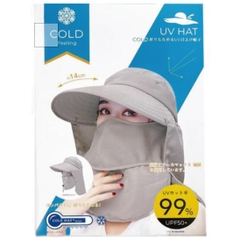 Mũ chống nắng Clover 360° 4WAY UPF50+ (xám đậm)