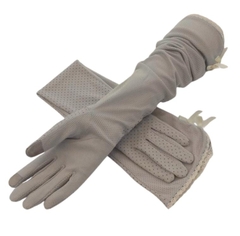 Găng tay chống nắng UV nhiều màu - Ghi đậm