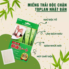 Miếng dán thải độc chân to-plan kenko sheet 30 miếng Nhật Bản