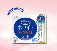 KHĂN ƯỚT TẨY TRANG DƯỠNG TRẮNG DA SOFTYMO GÓI REFILL 52 MIẾNG