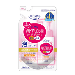 SỮA RỬA MẶT & TẨY TRANG TẠO BỌT DƯỠNG ẨM BỔ SUNG ACID HYALURONIC SOFTYMO TÚI REFILL 180 ML