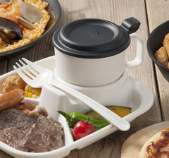 Cốc uống nước có nắp Inomata 360ml - Màu trắng