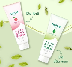 Sữa rửa mặt Kracie Naive chiết xuất trà xanh cho da dầu, mụn 130g