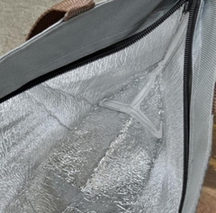 Túi đựng hộp cơm giữ nhiệt dáng ngang (màu xanh ghi)