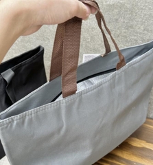 Túi đựng hộp cơm giữ nhiệt dáng ngang (màu xanh ghi)