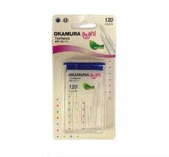 Tăm nhựa Okamura hộp 120 cây