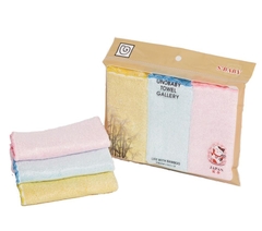 Set 3 khăn mặt sợi tre S'Baby Unobaby 25x25 cm