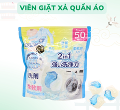 Viên giặt xanh trắng (dạng lỏng) 30 viên HIRO