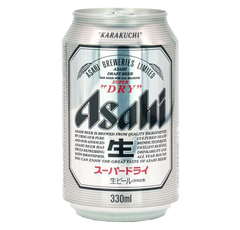 Bia Asahi Super Dry Can 330ml (bạc)