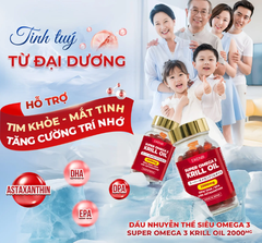 Viên uống dầu nhuyễn thể Super Omega 3 Krill Oil 2000mg Eikenbi 60 viên