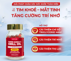 Viên uống dầu nhuyễn thể Super Omega 3 Krill Oil 2000mg Eikenbi 60 viên