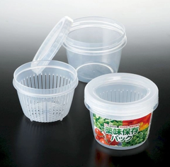 Hộp nhựa 2 lớp 500ml dáng tròn Nakaya