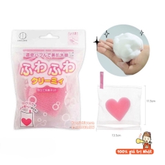 Lưới mút tạo bọt rửa mặt hình trái tim