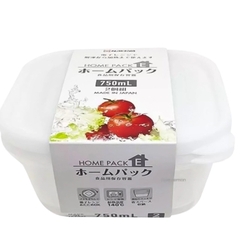 Set 2 hộp nhựa Nakaya 650ml - trắng