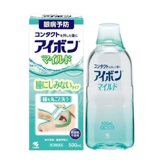 Nước rửa mắt Kobayashi Eyebon W Vitamin chai 500ml (5 loại) (Giảm khô - Làm sạch mắt)