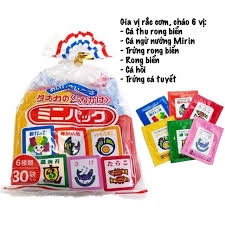 Gia vị rắc cơm Tanaka mix 6 vị túi 30 gói (Mới)