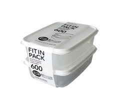 Set 2 hộp nhựa Sanada 600ml - trắng