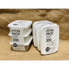 Set 3 hộp nhựa Sanada 300ml - trắng
