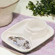 Khay ăn BBQ Inomata 4 ngăn - trắng