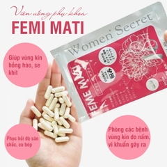 Viên uống Feme Mati Women' Secret hỗ trợ se khít vùng kín, khử mùi gói 30 viên (Mẫu mới)