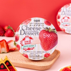 Phô mai QBB hộp 6 miếng 90g - vị dâu tây