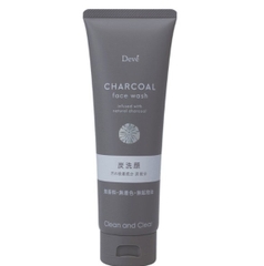 Sữa rửa mặt làm sạch sâu, chiết xuất than hoạt tính cho nam Deve 170g