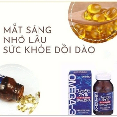 Viên uống Omega 3 Orihiro bổ sung DHA&EPA hộp 180 viên