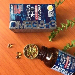 Viên uống Omega 3 Orihiro bổ sung DHA&EPA hộp 180 viên