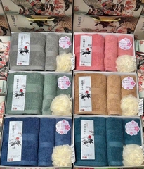 Set quà tặng 1 khăn tắm 2 khăn mặt Neko Atsui Kuji