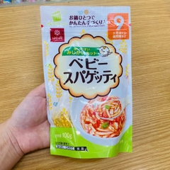 Mì Spaghetti Hakubaku Baby tách muối cho bé từ 9 tháng tuổi