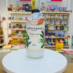 Sữa tắm tạo bọt làm mềm mịn da Softymo Natu Savon chai 500ml hương táo và nhài