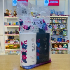 Dầu gội xả Ichikami Kracie chai 480ml mẫu mới 2023 (túi nylon set 2) (Trắng - Dưỡng tóc mềm mượt)