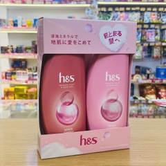Dầu gội xả HS Premium Scalp & Hair Care 370ml Hồng - Tóc xơ rối, hư tổn