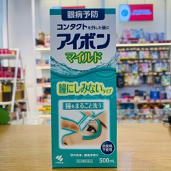 Nước rửa mắt Kobayashi Eyebon W Vitamin chai 500ml (5 loại) (Giảm khô - Làm sạch mắt)