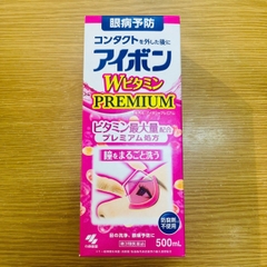 Nước rửa mắt Kobayashi Eyebon W Vitamin chai 500ml (5 loại) (Premium - Bổ sung Vitamin)