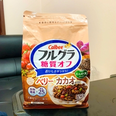 Ngũ cốc Calbee ít đường vị hoa quả và cacao