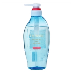 Dầu gội Tsubaki phục hồi, sạch dầu và mát lạnh 450ml màu xanh