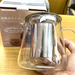 Ấm pha trà thủy tinh kèm lõi lọc inox Echo 650ml