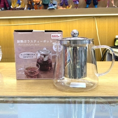 Ấm pha trà thủy tinh kèm lõi lọc inox Echo 650ml