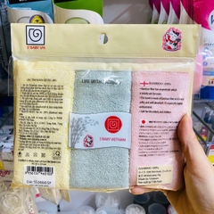 Set 3 khăn mặt sợi tre S'Baby Unobaby 25x25 cm