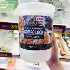 Hộp nhựa Sanada tròn nắp xoáy 1.8L