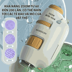 Đồ chơi kính hiển vi trẻ em khám phá thế giới phóng đại lên tới 200 lần