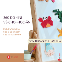 Bảng từ Picasso học và chơi 360 độ cho trẻ em gỗ plywood nhập khẩu