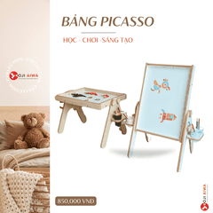 Bảng từ Picasso học và chơi 360 độ cho trẻ em gỗ plywood nhập khẩu